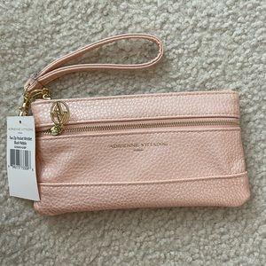 Brand new blush pink two zip pocket wristlet